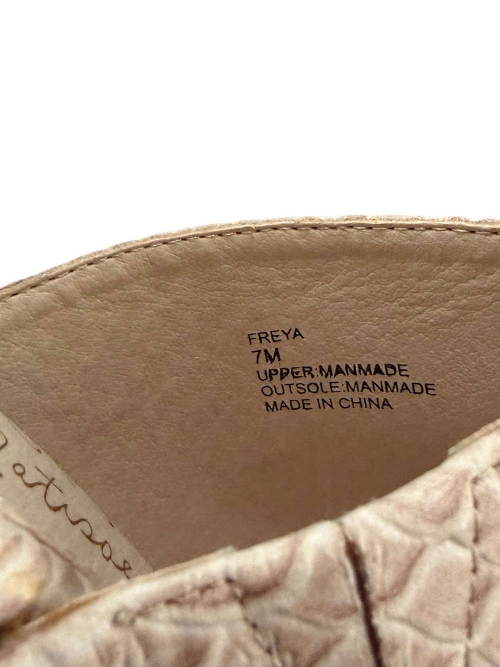 Coconuts by Matisse Freya Neutral Beige Faux-Snakeskin Wedge Mules 2.5” Heel 7M - Picture 7 of 8